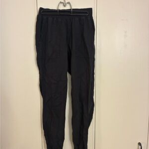 Faherty Women's Navy Linen Jogger Pants Elastic Waist Tapered Leg Size XS